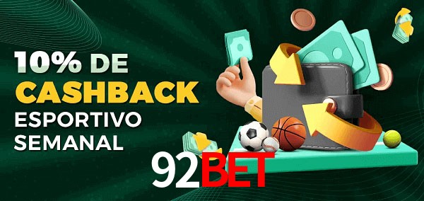 10% de bônus de cashback na 92bet